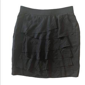 BCBGMaxAzria Black Mini Skirt with Ruffles